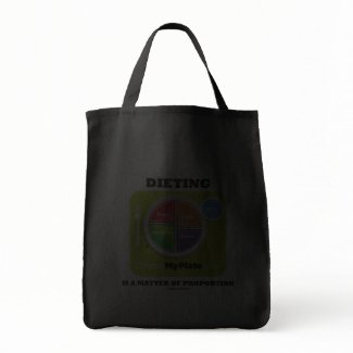 Dieting Is A Matter Of Proportion (MyPlate Logo) bag