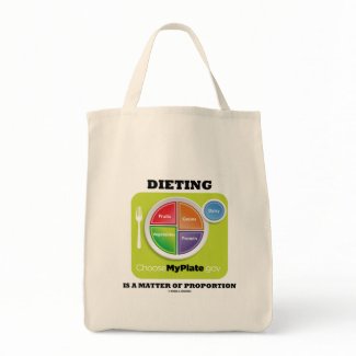 Dieting Is A Matter Of Proportion (MyPlate Logo) bag
