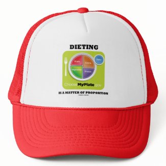 Dieting Is A Matter Of Proportion (MyPlate Logo) hat