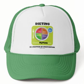 Dieting Is A Matter Of Proportion (MyPlate Logo) hat