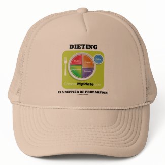 Dieting Is A Matter Of Proportion (MyPlate Logo) hat