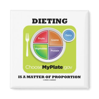 Dieting Is A Matter Of Proportion (MyPlate Logo) magnet