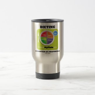 Dieting Is A Matter Of Proportion (MyPlate Logo) Coffee Mug