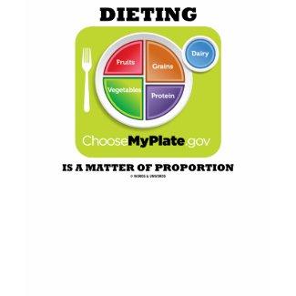 Dieting Is A Matter Of Proportion (MyPlate Logo) shirt
