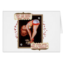 Dieting Pin Up Greeting Card
