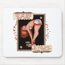Dieting Pin Up Mouse Mats