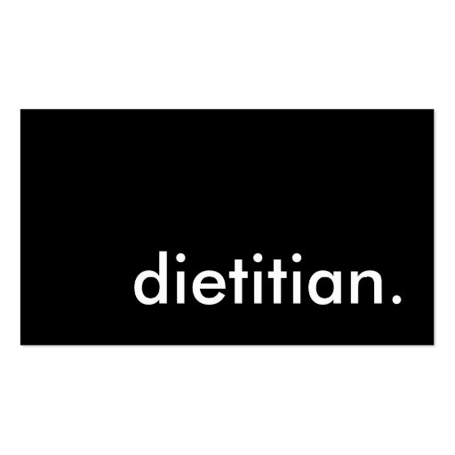dietitian. business card template (front side)