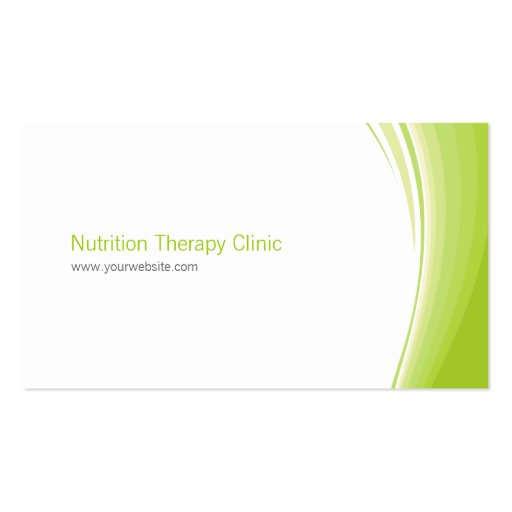 Dietitian / Nutritionist business card (back side)