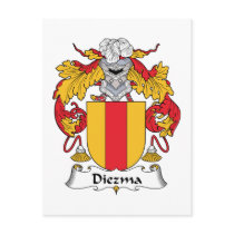 Diezma Family Crest Post Card