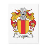 Diezma Family Crest postcards