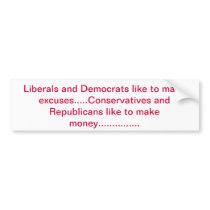 Difference between Demorcats and Republicans Bumper Stickers