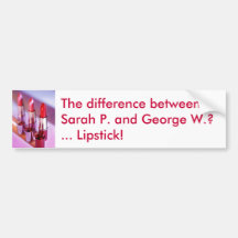 Difference between Sarah Palin and George Bush Bumper Sticker