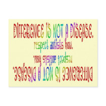 Difference is Not a Disease Postcard