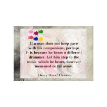Different drummer stretched canvas print