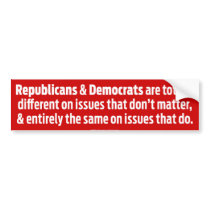 Different On What Doesn't Matter  Bumper Sticker bumper stickers