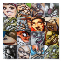 different styles of characters posters