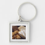 Different types of artisan bread key chain