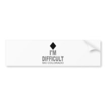 Difficult Ski Colorado Bumper Sticker