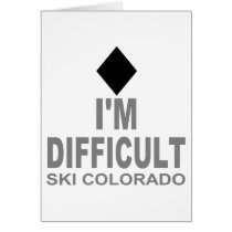 Difficult Ski Colorado Greeting Card
