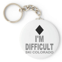 Difficult Ski Colorado Keychains