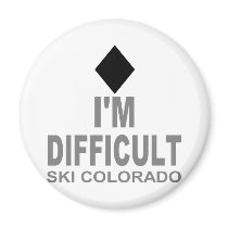 Difficult Ski Colorado Refrigerator Magnet