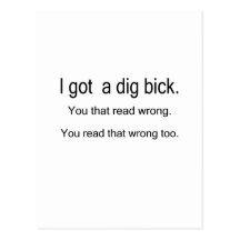 dig bick post card