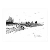 Digby, Nova Scotia Fishing Boats Pen & Ink posters