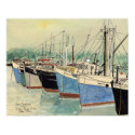 Digby, Nova Scotia, Fishing Boats, Watercolor posters by dragling Digby, Nova Scotia, Fishing Boats, Watercolor posters