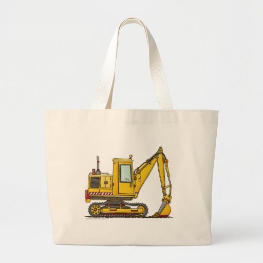 Digger Shovel Construction Bags/Totes Large Tote Bag Zazzle