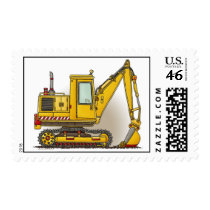 Digger Shovel Postage Stamp