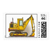 Digger Shovel Postage Stamp