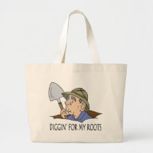 Diggin' For My Roots Canvas Bags