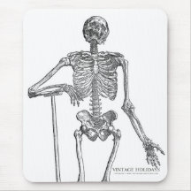 Digging Skeleton Illustration Mouse Pad