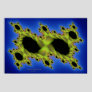 'DigiFlowers: Golden Blue Magic' Canvas Art Print