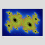 'DigiFlowers: Golden Blue Magic' Canvas Art Print
