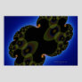 'DigiFlowers: Golden Blue Magic' CanvasUV ArtPrint