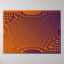 Digital Abstract Op-art  Trampoline rhapsody Print