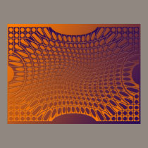Digital Abstract Op-art  Trampoline rhapsody posters