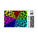Digital Abstract Rainbow Pop Art postage by naturetees Digital Abstract Rainbow Pop Art postage