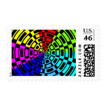 Digital Abstract Rainbow Pop Art postage by naturetees Digital Abstract Rainbow Pop Art postage