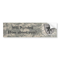 digital acu patch cropped Still Serving bumper stickers by bassman_47 digital acu patch cropped Still Serving bumper stickers