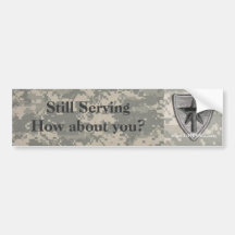 digital acu patch cropped Still Serving Bumper Stickers
