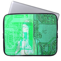 Digital age electronic Buddha Computer Sleeve