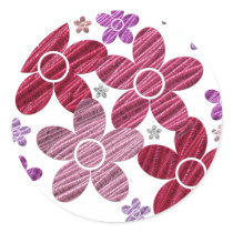 Digital Art Floral Explosion on White Stickers