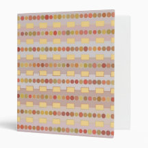 Digital Art Gliftex Abstract Blocks and Dots 3 Ring Binder