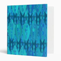 Digital Art Gliftex Abstract Wild Turquoise 3 Ring Binder