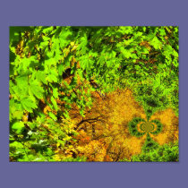 Digital Art Leaves posters
