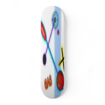 Digital Art Skateboard Deck: Title: "Future-shock"
