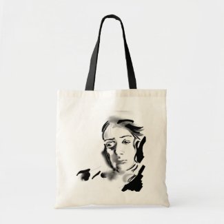 Digital Artistic Ink Woman Black & White bag