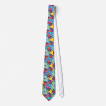 Digital Bright Colorful Abstract pattern necktie